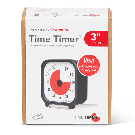 TIME TIMER Original Timer 3 Inch (Pocket) TT03BW